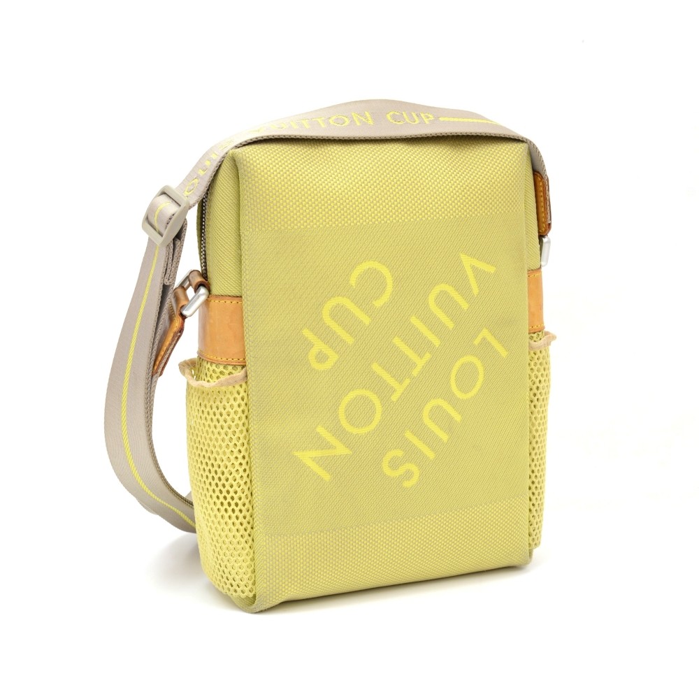 LOUIS VUITTON Louis Vuitton Damier Jean Volunteer LV Cup Limited Type  Shoulder Bag Lime Yellow M80635