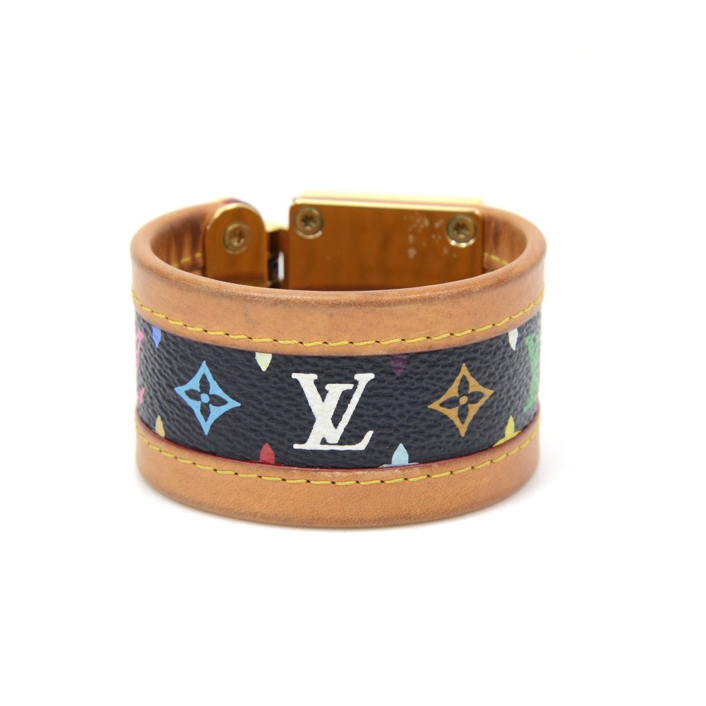 Louis Vuitton Porte Adresse Bracelet Monogram Multicolor Black