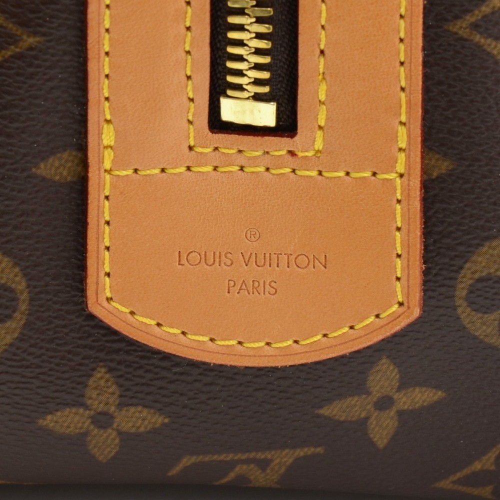 LOUIS VUITTON Mizi Monogram Canvas Satchel Handbag Brown-US
