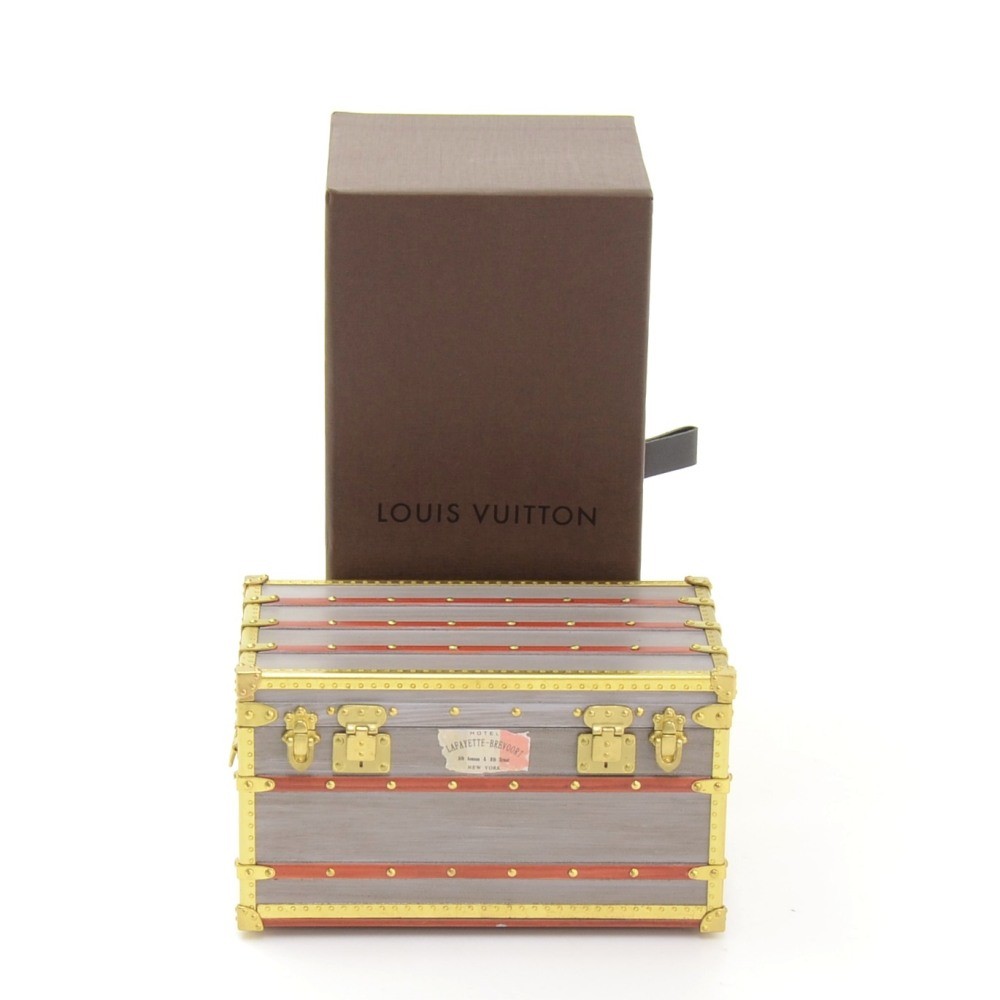 LOUIS VUITTON VIP gift Novelty MINI MALLE COURRIER 1888 Trunk ​Jewelry box  case
