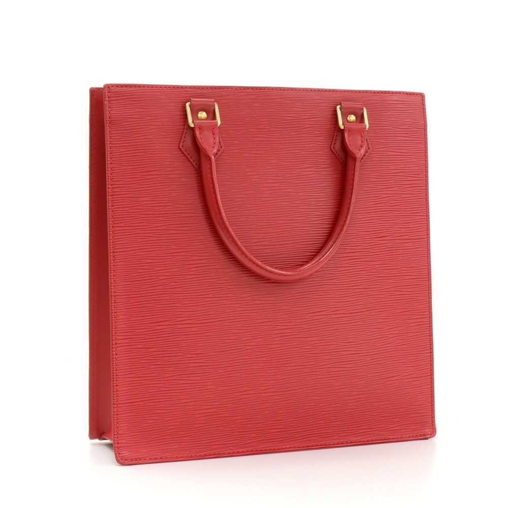 Louis Vuitton Sac Plat Red Handbag Auction