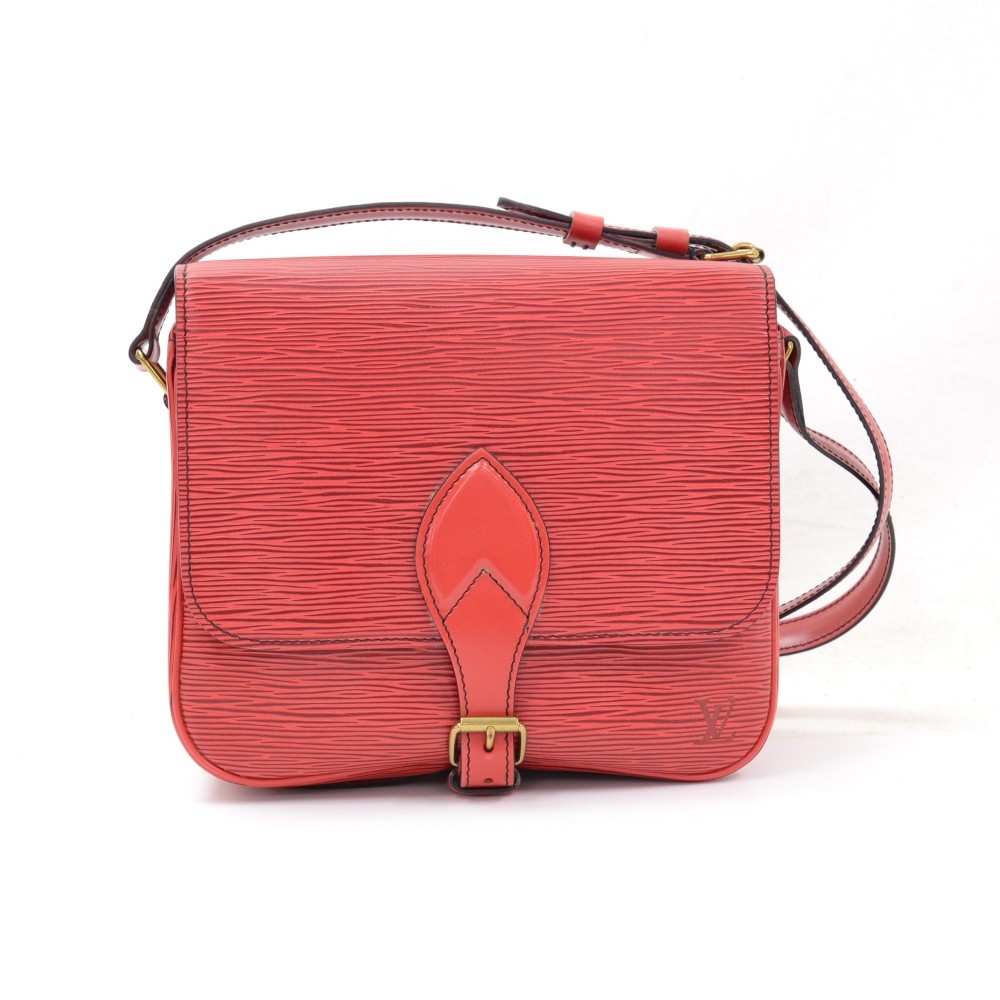 Louis Vuitton Cartouchiere Bag Crossbody Red Epi Leather Auction