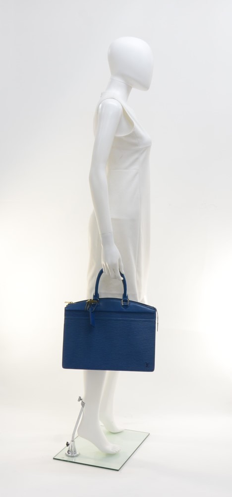 Louis Vuitton Epi Riviera Bag M48185 Blue Leather Pony-style calfskin  ref.734045 - Joli Closet