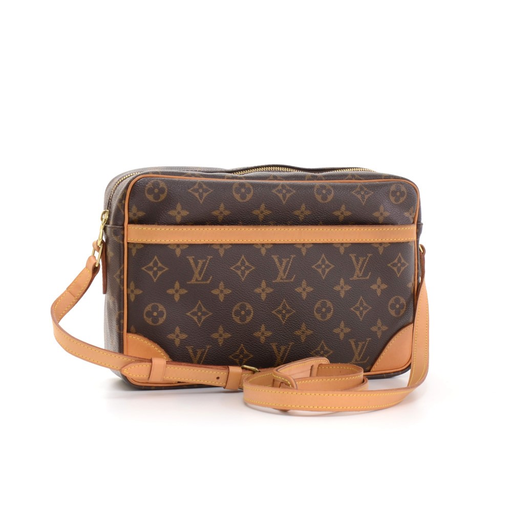 Authentic Louis Vuitton Monogram Trocadero 30 Shoulder Cross Bag