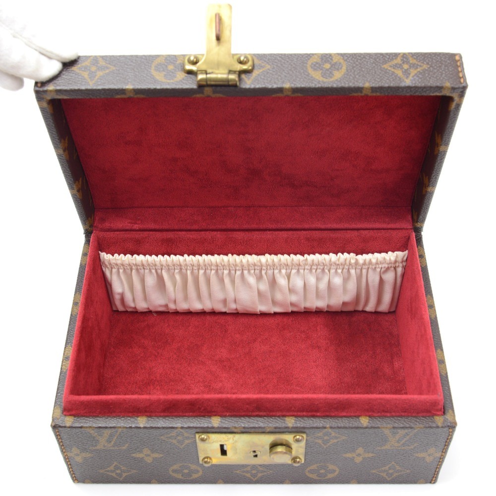 Monogram and Beige Colour Boite a Tout Jewellery Case in Coated