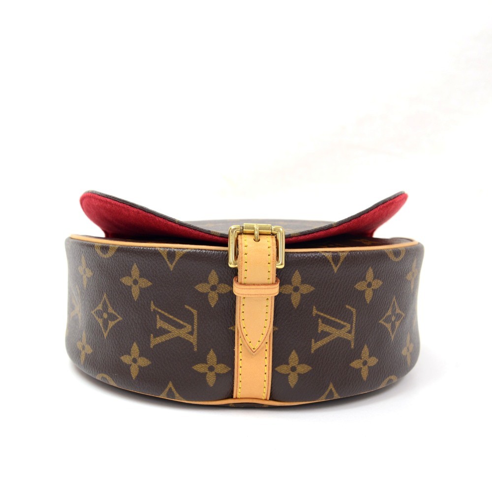 Louis Vuitton Tambourin Monogram Red Lining in Coated Canvas