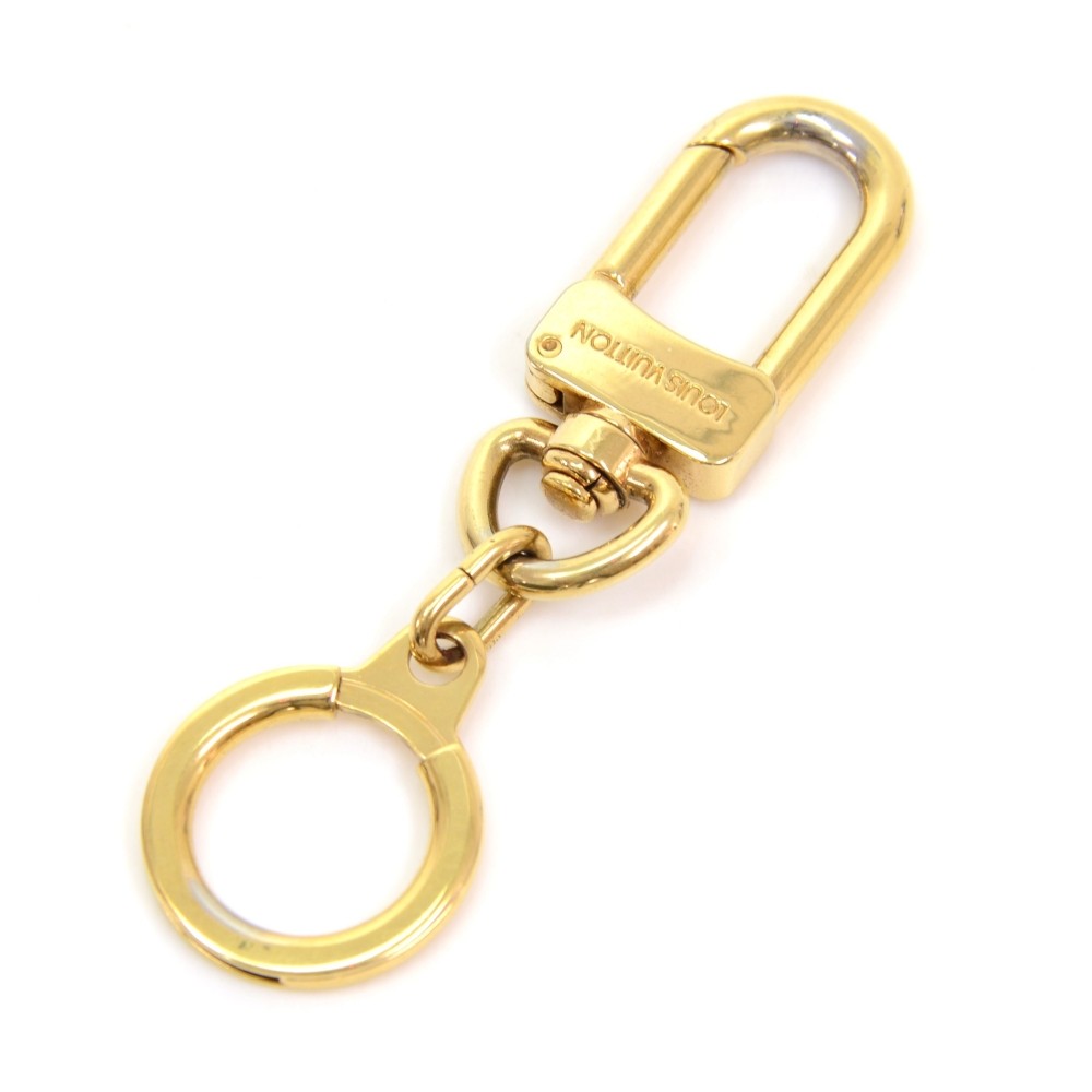 Authentic LOUIS VUITTON Anneau Cles Key Ring Holder M62694 Gold