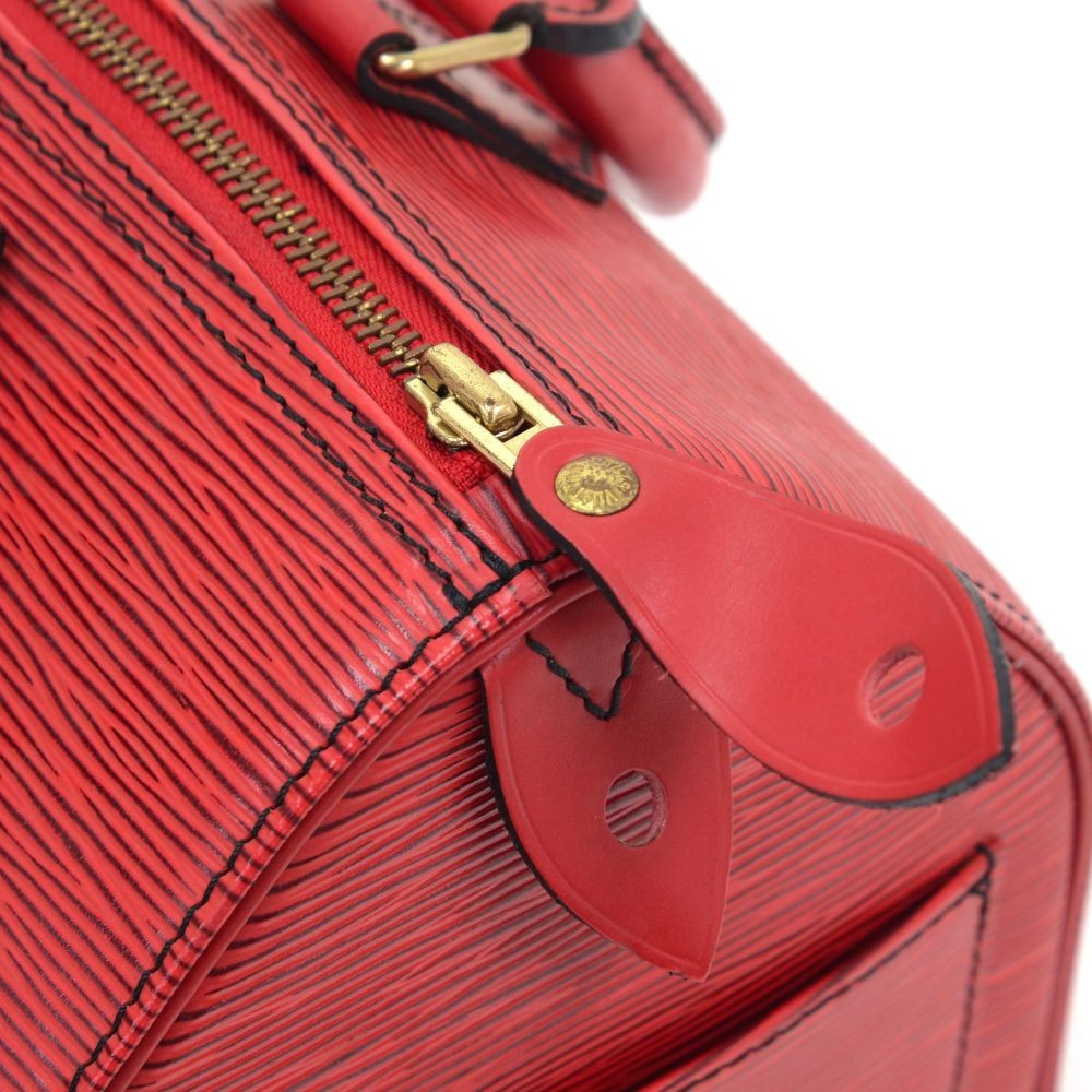 Louis Vuitton Speedy 25 Epi Red Handbag Used (6729)