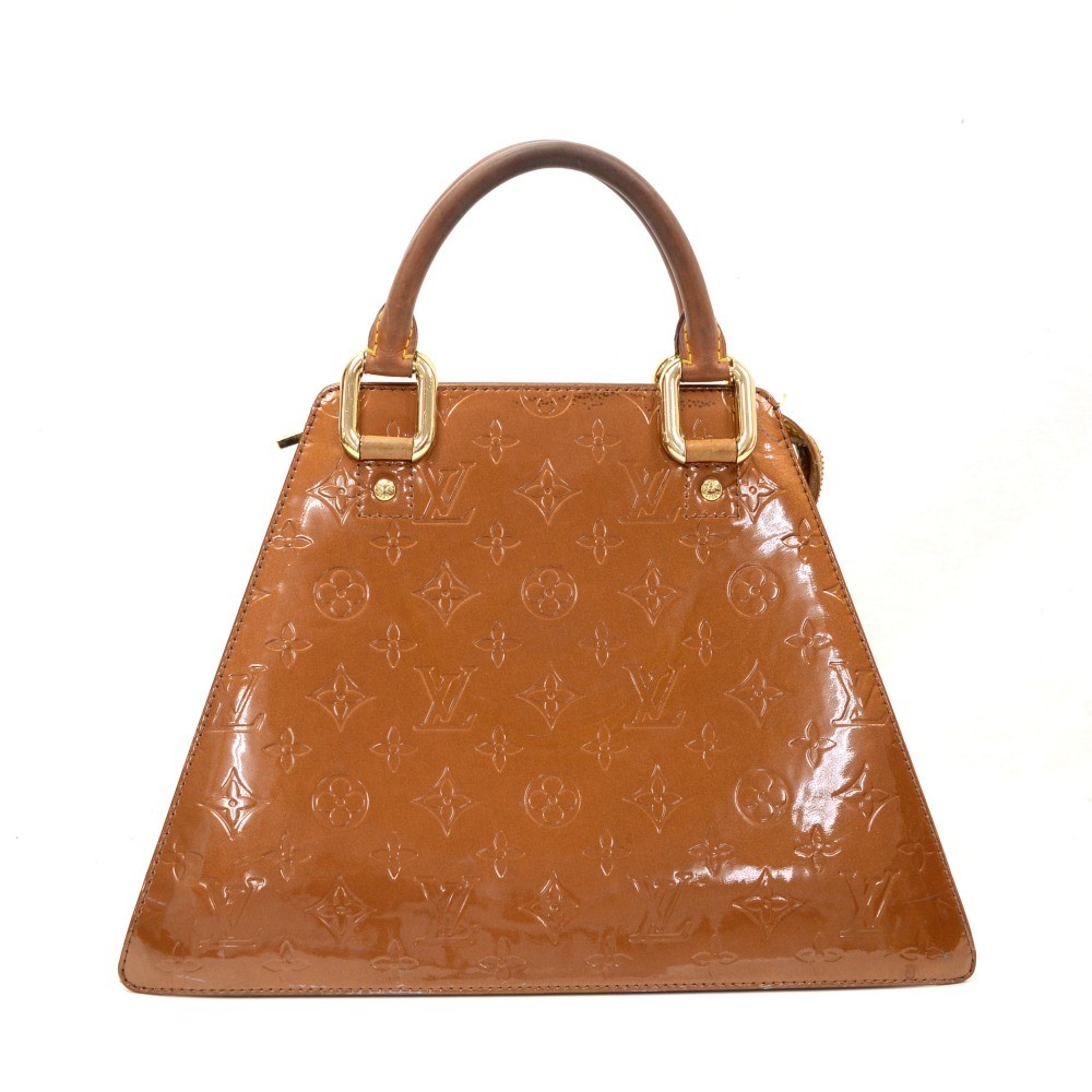 Louis Vuitton Bronze Monogram Vernis Leather Forsyth GM Bag. Very