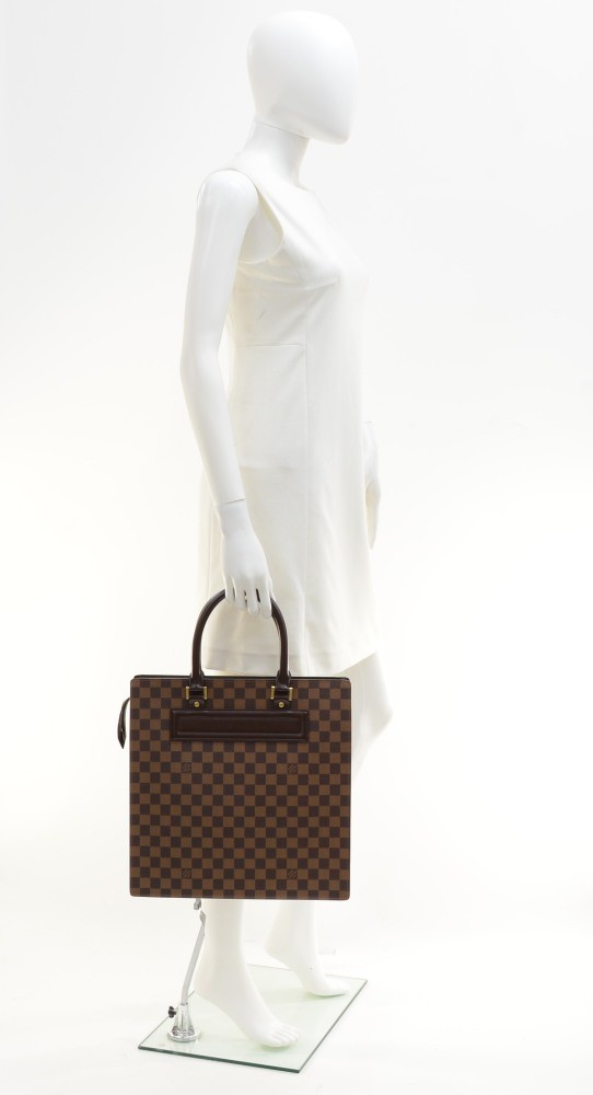 Louis Vuitton Damier Ebene Canvas Venice Sac Plat GM Bag Louis