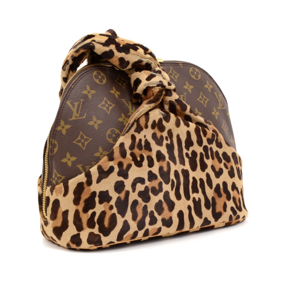 Louis Vuitton, Bags, Louis Vuitton Leopard Cosmetic Bag Monogram Pony  Hair Fur Pouch Alaia Insert Lv