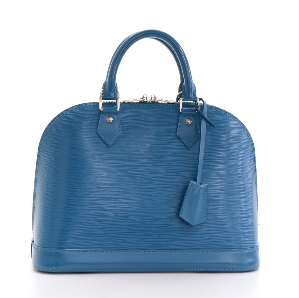 Louis Vuitton Alma BB Limited Epi Aqua Light Blue Bag Handbag 2way