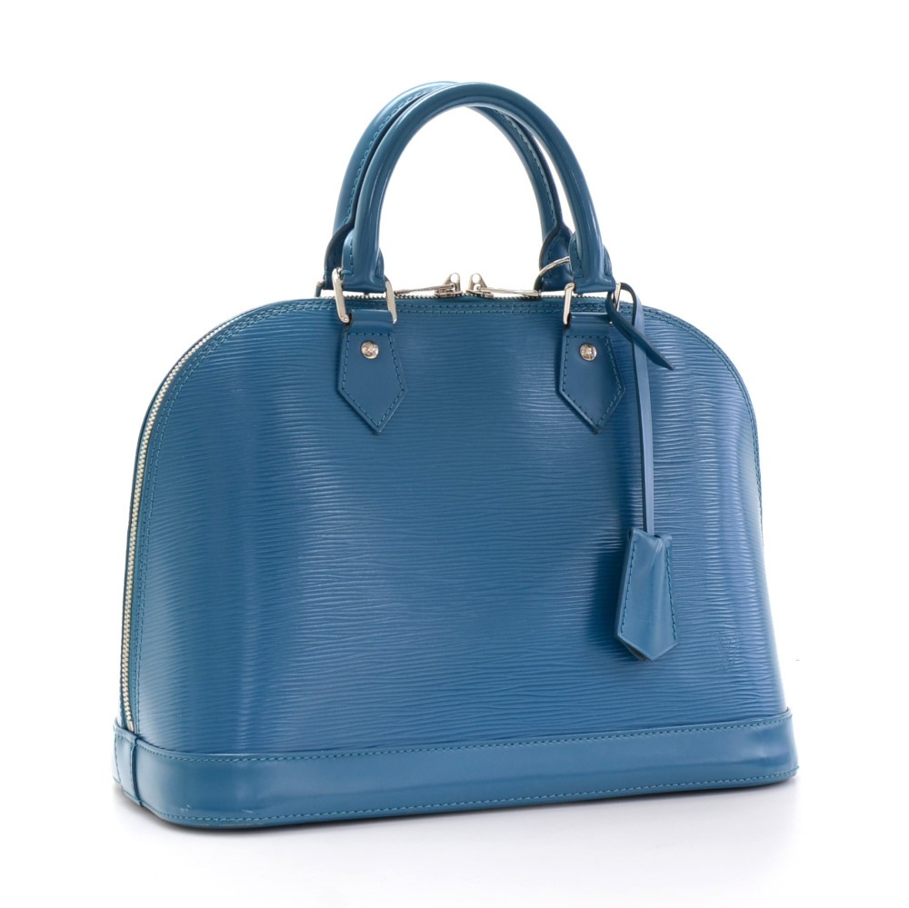 Louis Vuitton Clery Handbag Epi Leather Blue 1043072