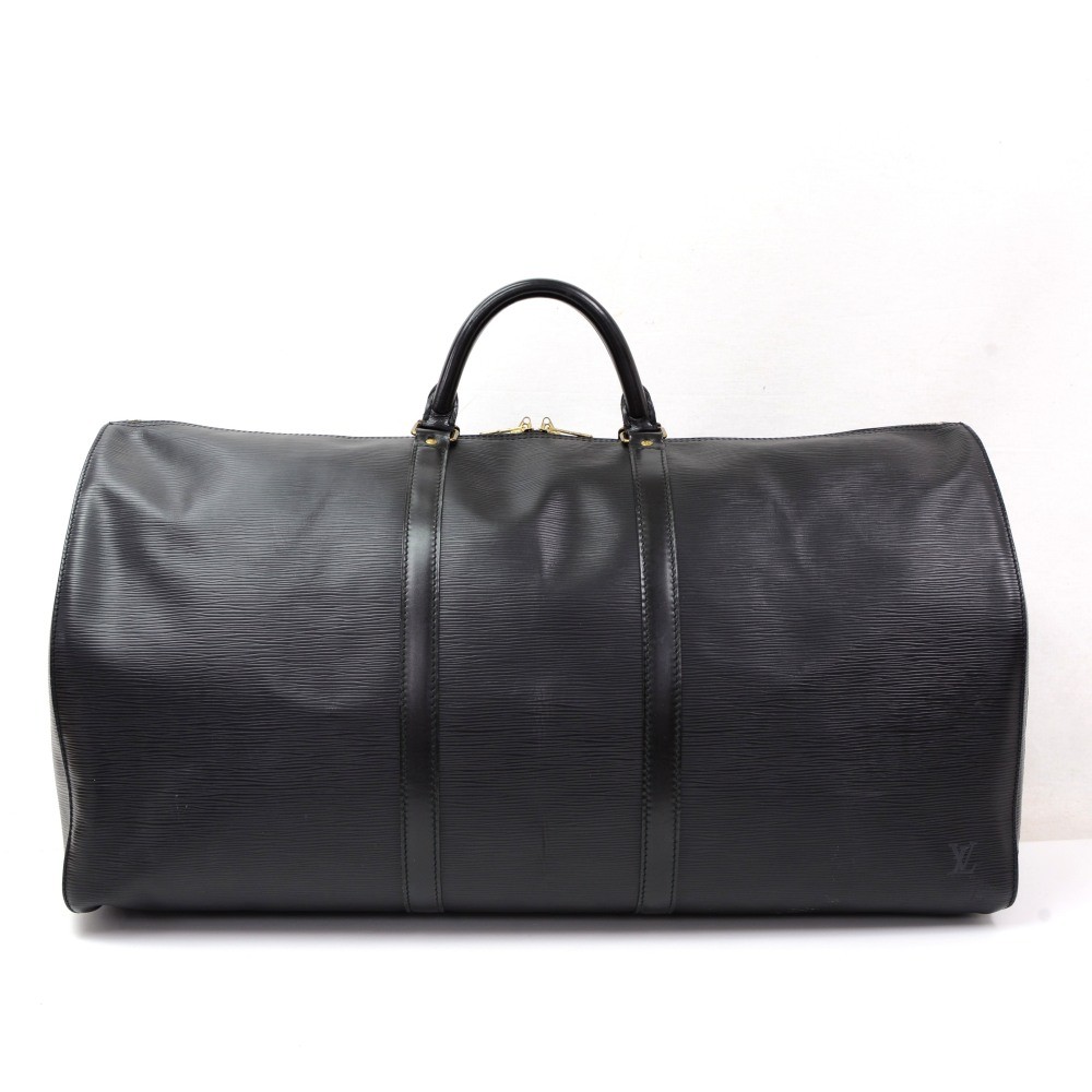 Keepall leather travel bag Louis Vuitton Black in Leather - 35898684