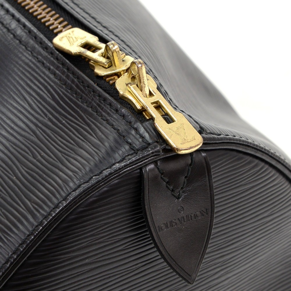 LOUIS VUITTON M42942 Keepall 60 Noir Boston Bag Black Noir Epi Leather Used