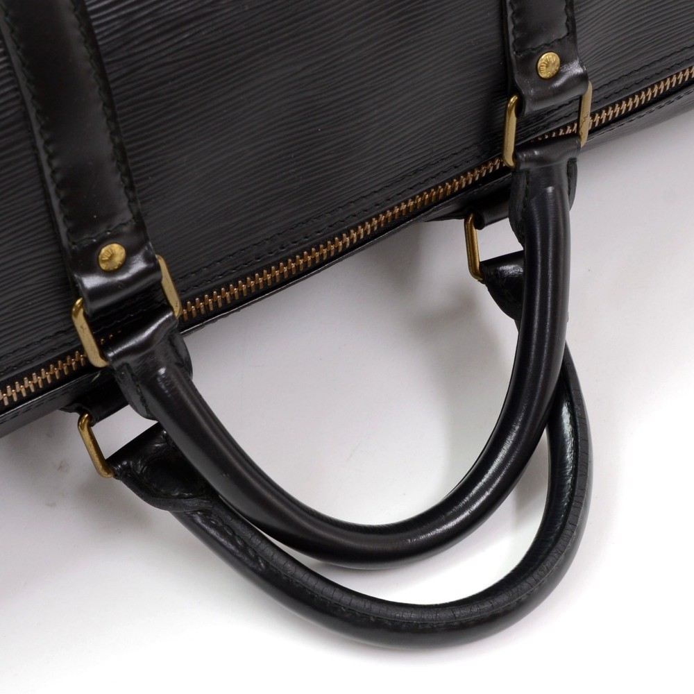 LOUIS VUITTON M42942 Keepall 60 Travel Hand Bag Epi Leather Black