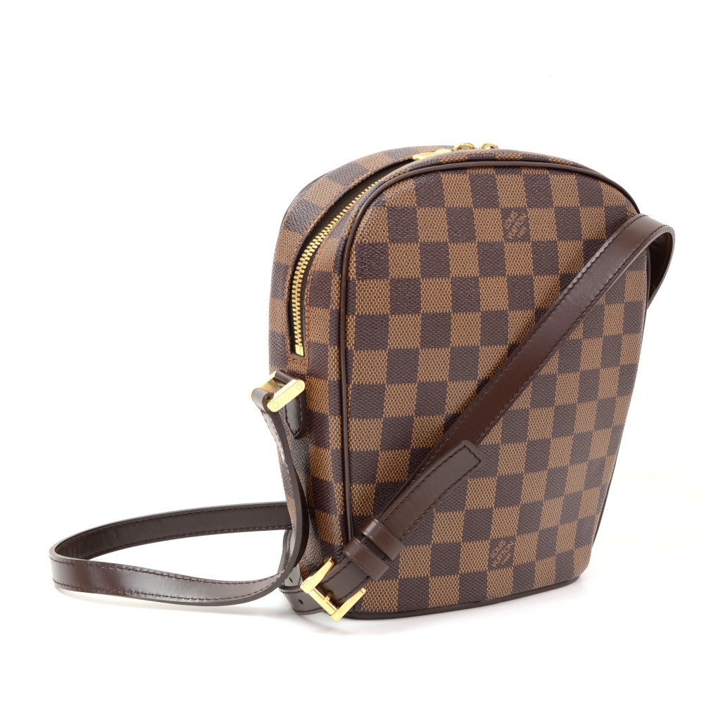 Authentic Louis Vuitton Damier Ebene Ipanema Leather Shoulder Bag Fashion  Purse