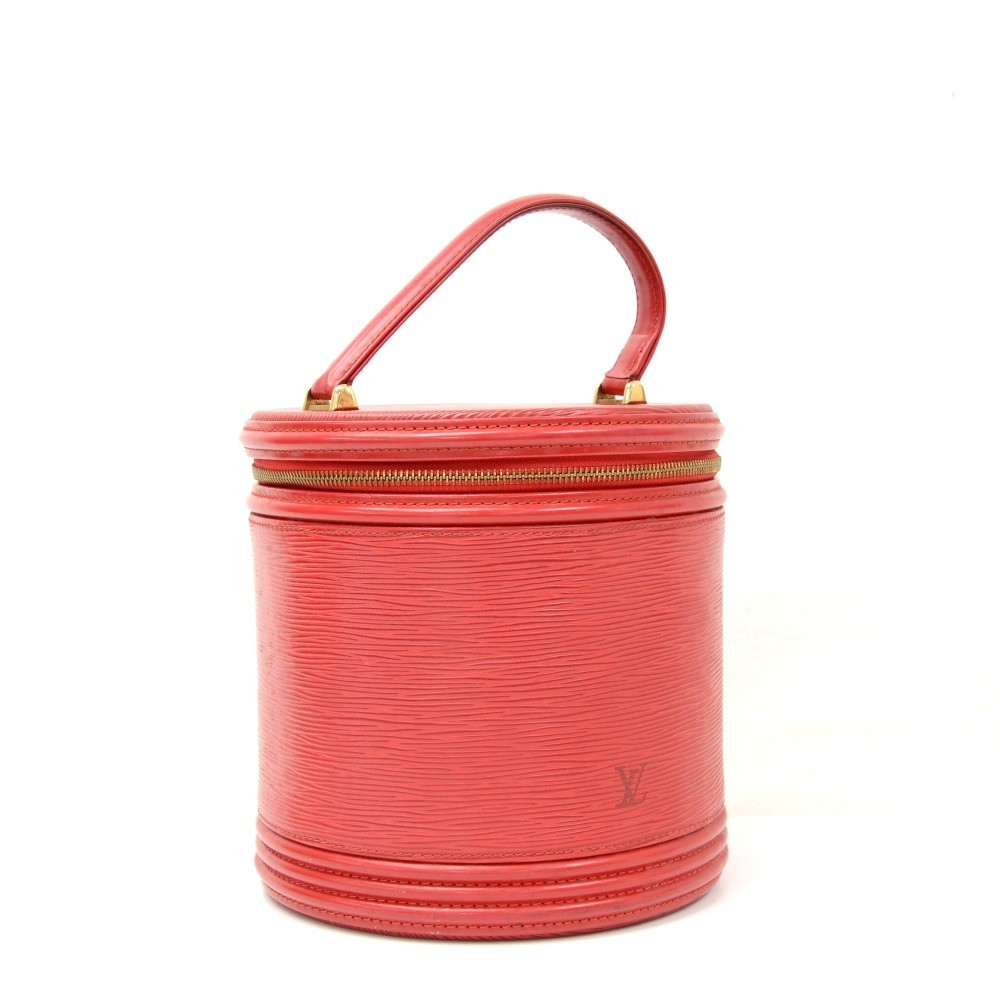 Authentic LOUIS VUITTON CANNES Hang Bag Epi Red Vintage