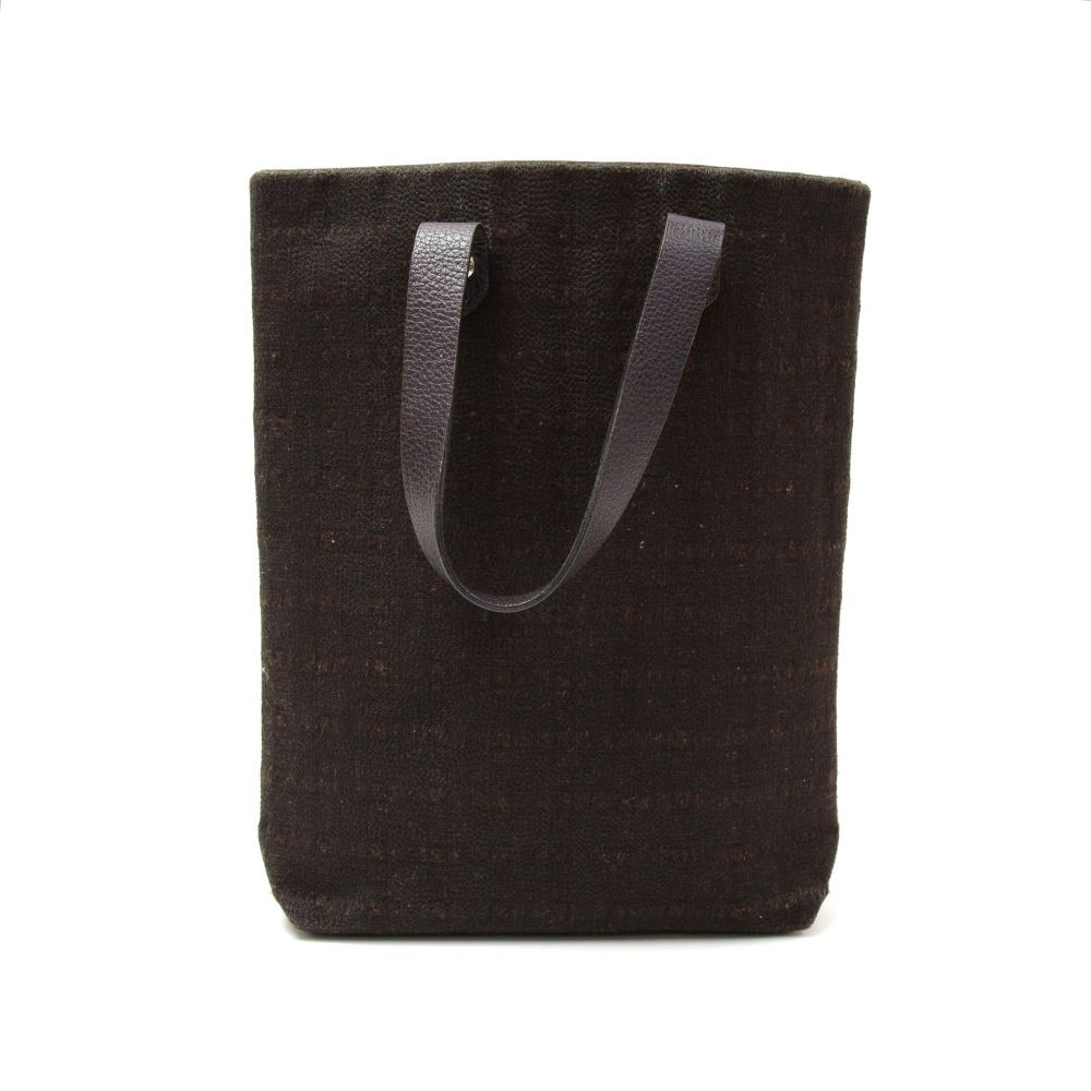 Hermes Black Cotton Tote Bag
