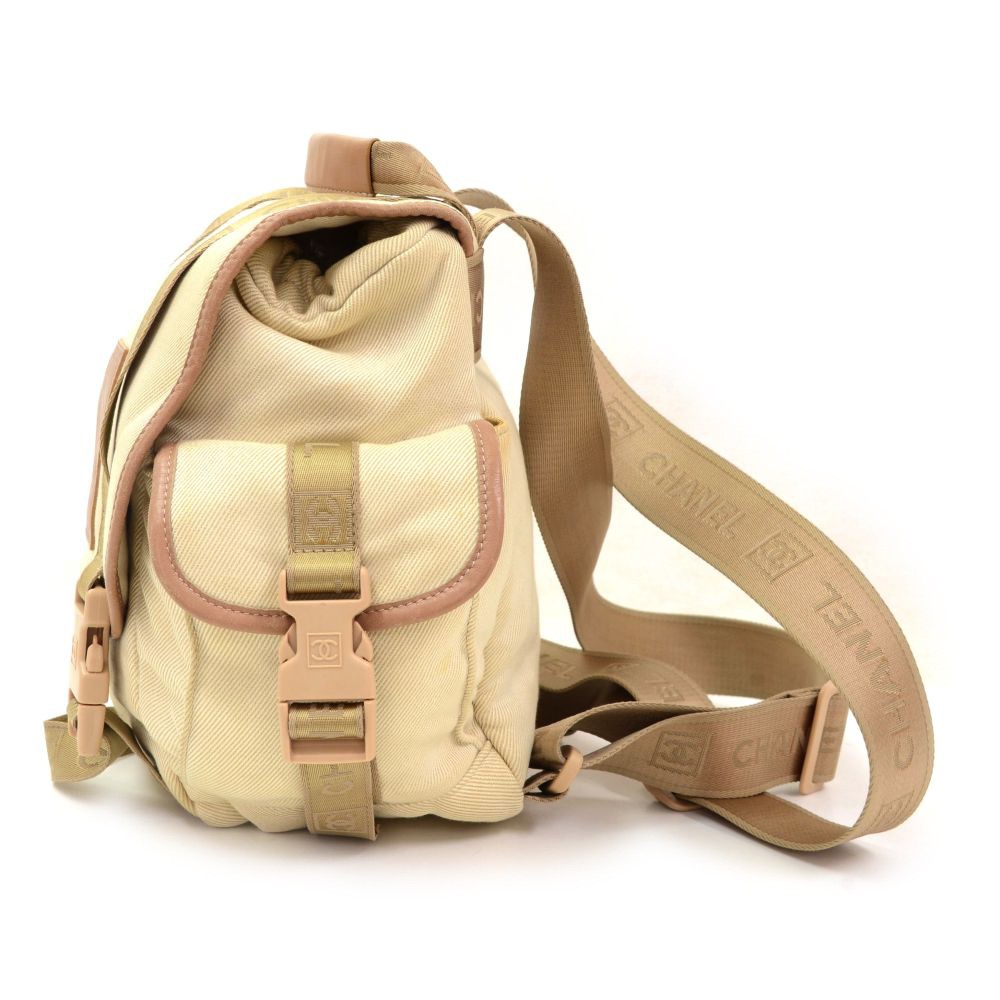 Chanel Chanel Sports Line Beige Canvas Backpack Bag