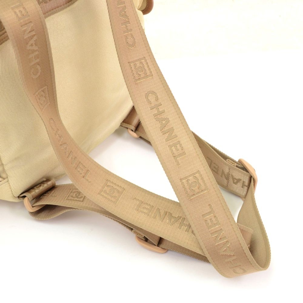 Chanel Chanel Sports Line Beige Canvas Backpack Bag