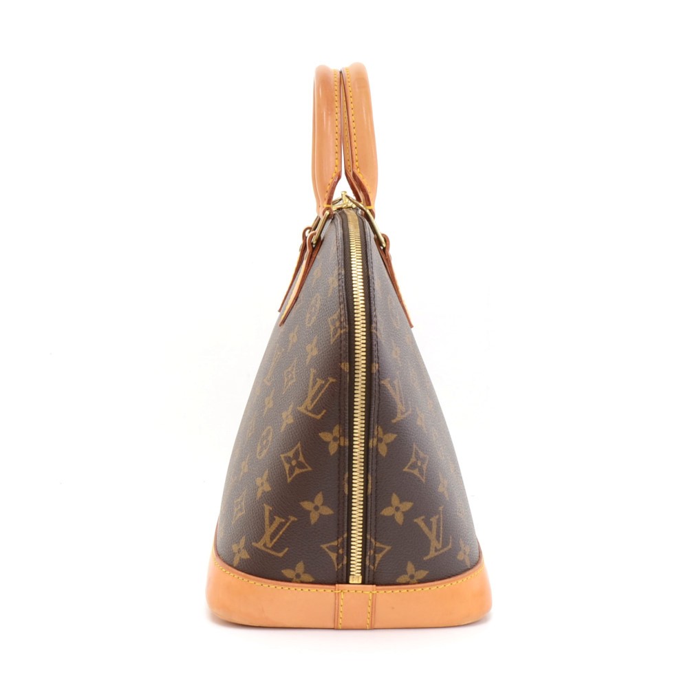 Authentic Louis Vuitton Monogram Alma Into Hand Bag Purse M41780 LV 4996F