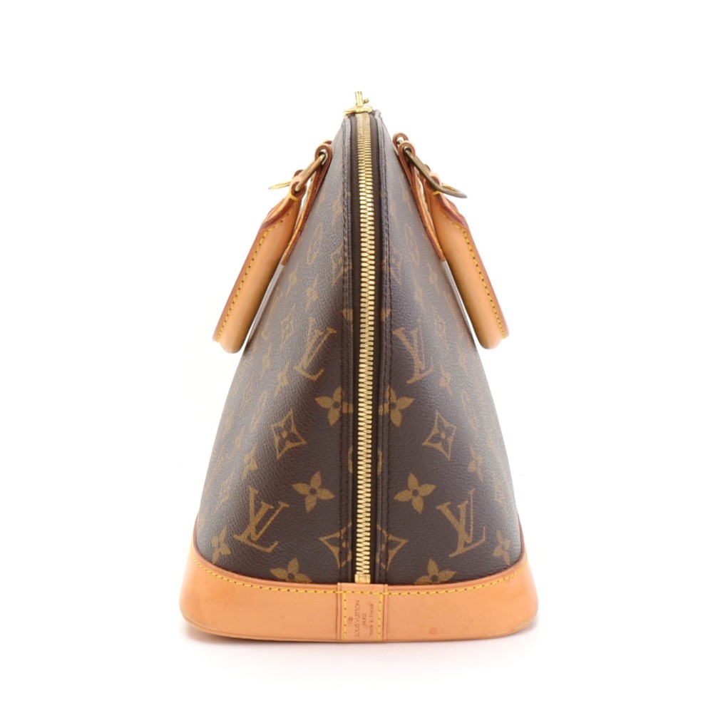 Louis Vuitton Alma Monogram Canvas, Leather Hand Bag – Brandoll