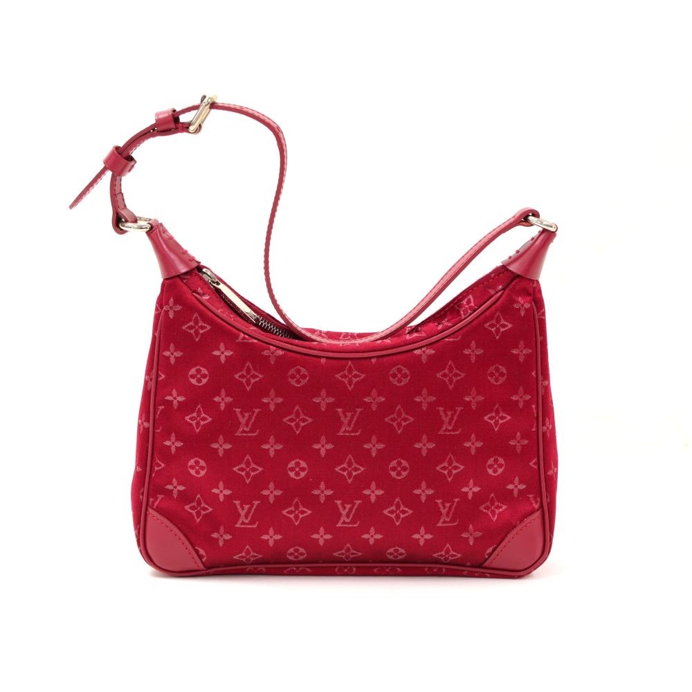 louis vuitton boulogne small model handbag in red monogram canvas idylle