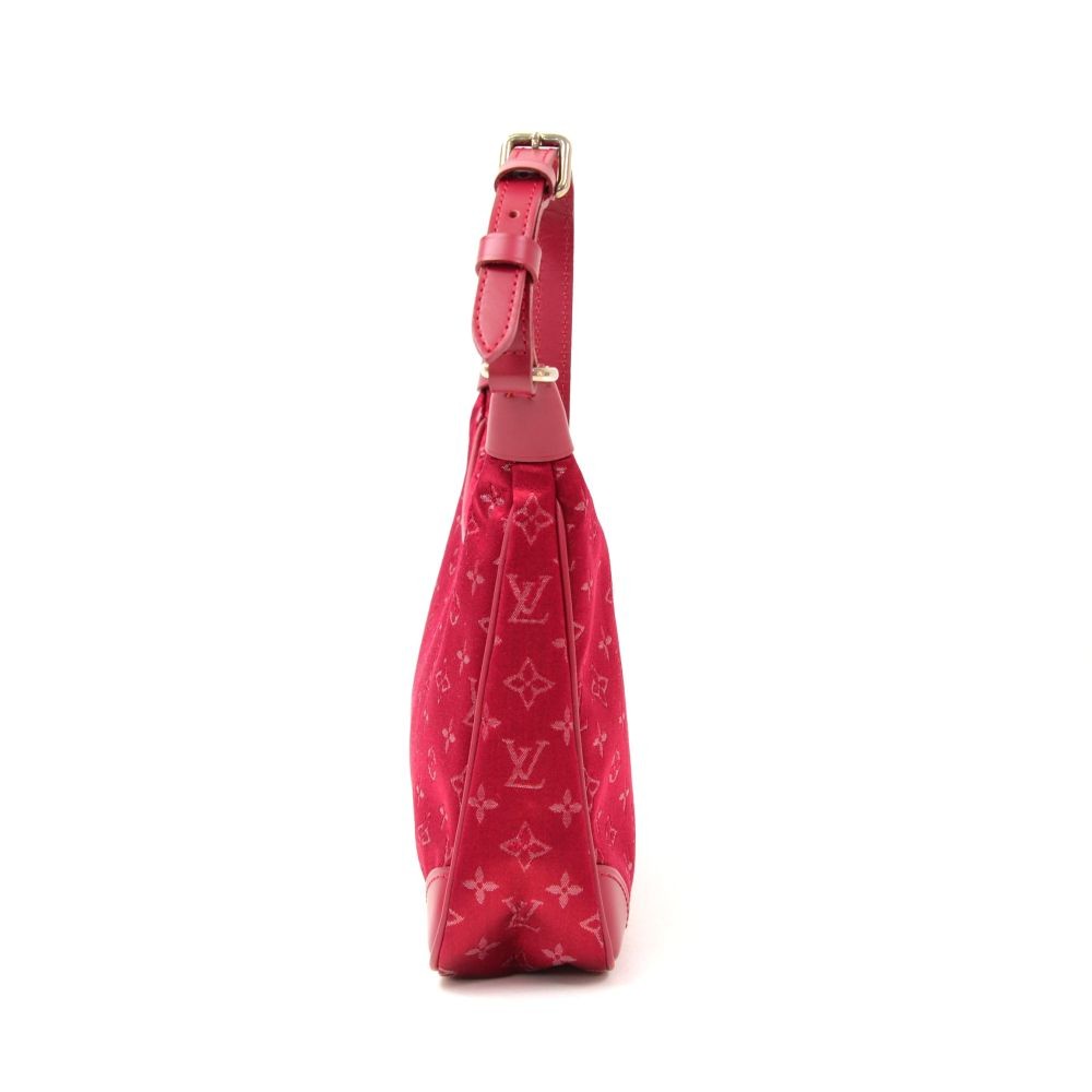 Preloved Louis Vuitton Silk Rouge Monogram Satin Little Boulogne