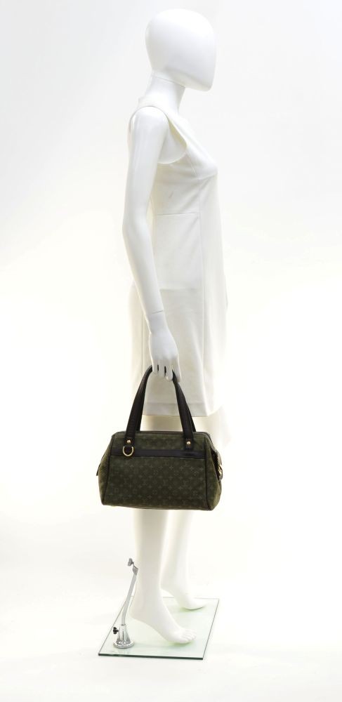 Louis Vuitton Josephine Pm Khaki Bowler with Strap 872442 Green