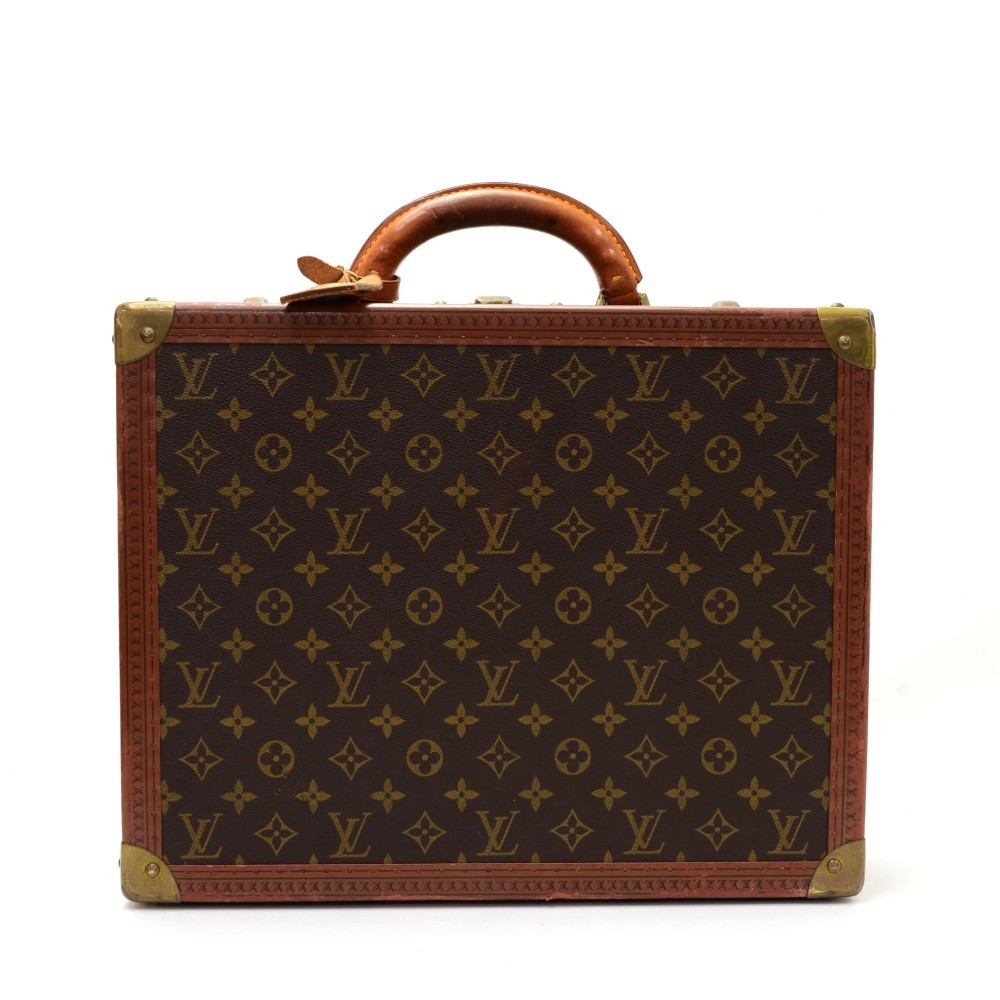 Louis Vuitton Reverse Trunk Cotteville 40 Monogram Macassar Suitcase Brown  LV