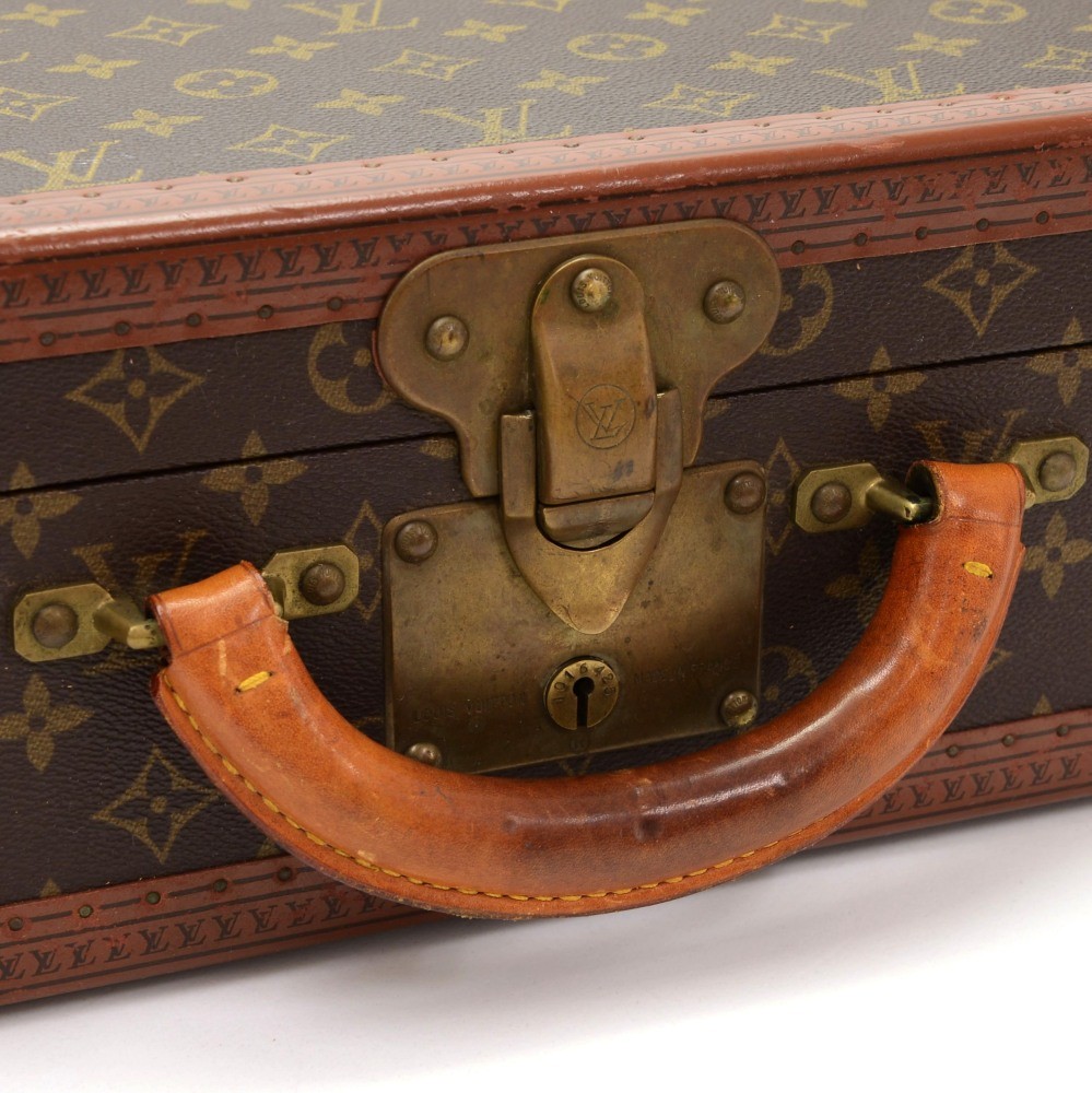 Pre-owned Louis Vuitton 1990-2000 Monogram Cotteville 40 Trunk Suitcase In  Brown