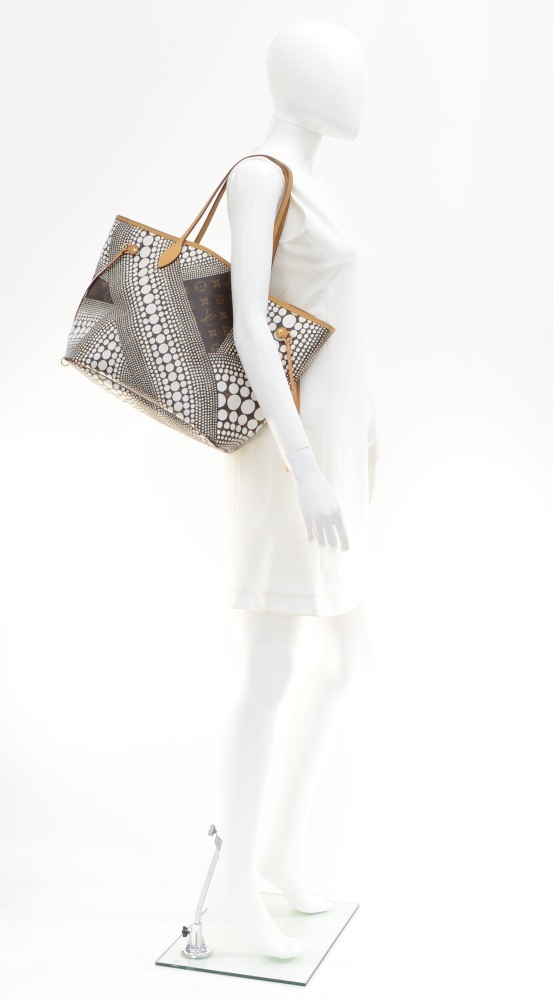 Louis Vuitton Yayoi Kusama Neverfull - White Cloth ref.208196 - Joli Closet