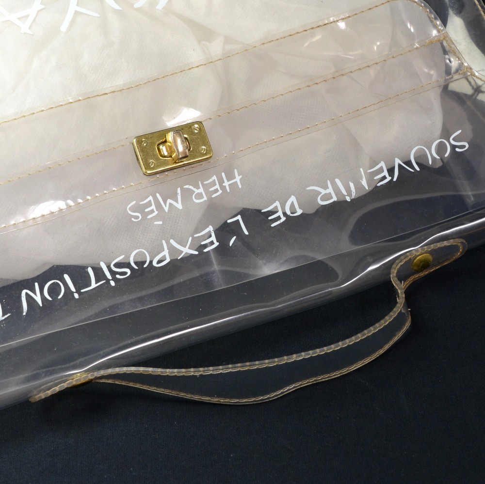 Hermes Hermes Kelly 1997 Clear Vinyl Exposition Souvenir Hand Bag