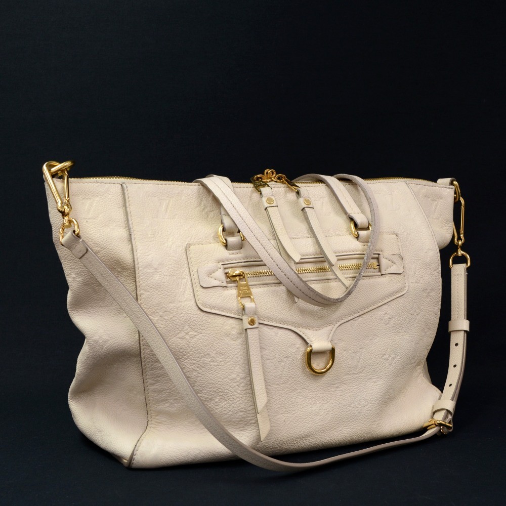 Louis Vuitton Neige Ivory Empreinte Leather Lumineuse PM 2way Bag 29LV713