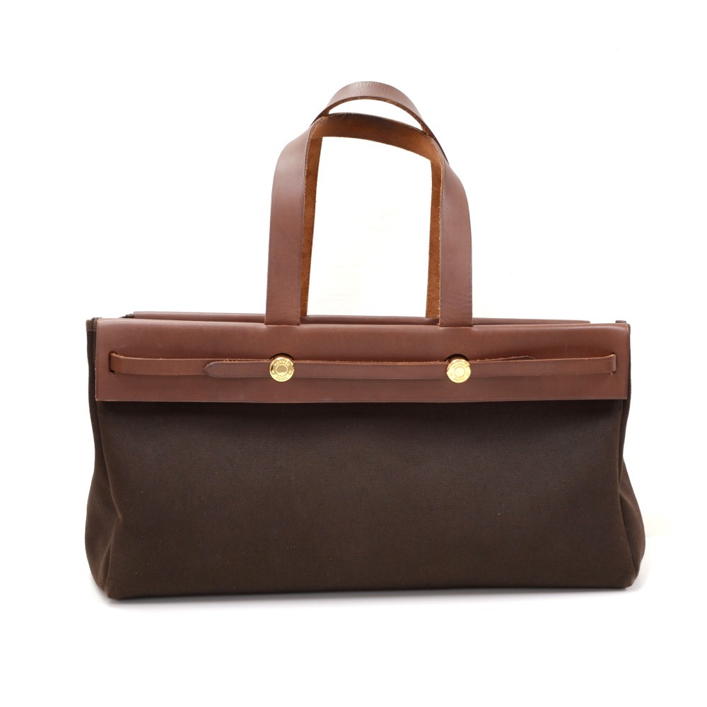 Herbag leather tote Hermès Brown in Leather - 12738743