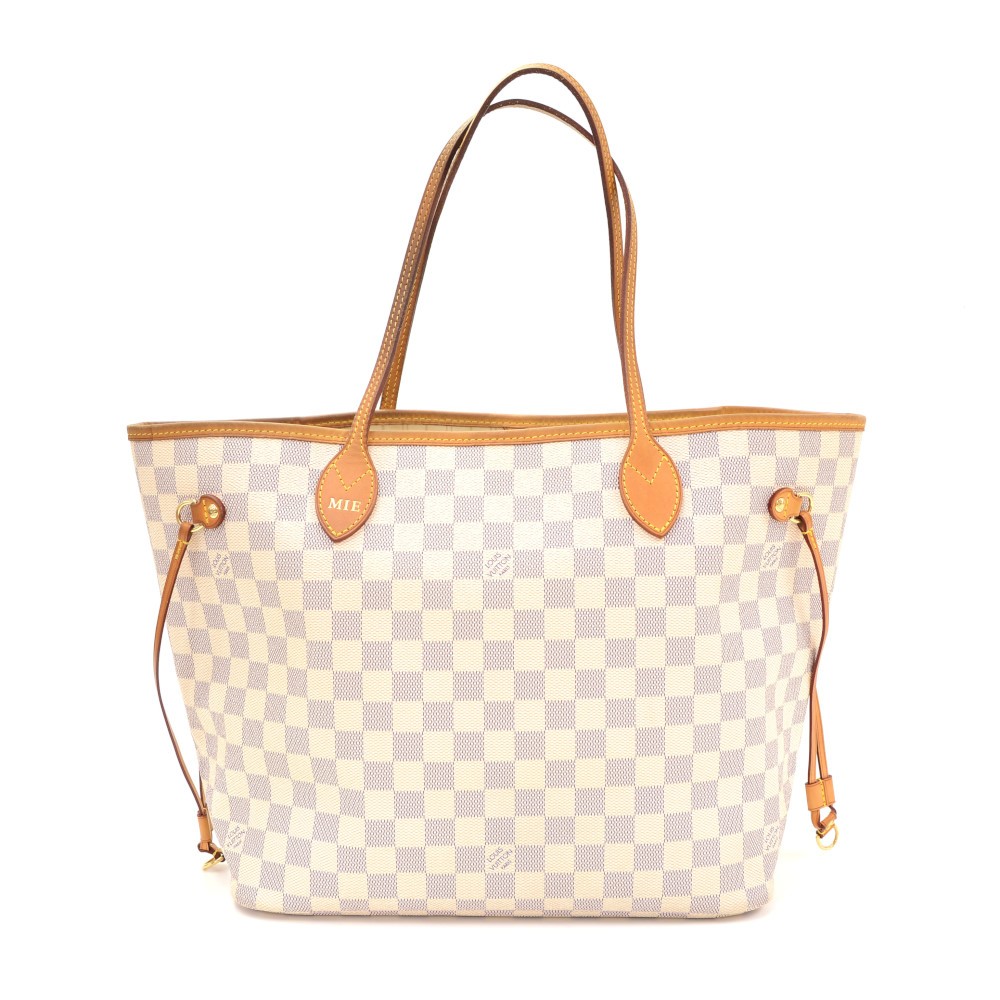 LOUIS VUITTON LOUIS VUITTON Neverfull MM Tote Bag N51107 Damier Azur canvas  White Used Women N51107｜Product Code：2118400086024｜BRAND OFF Online Store