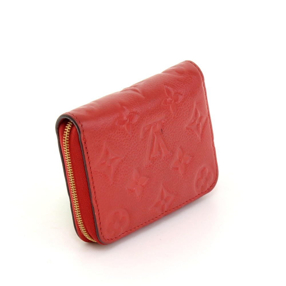 Louis Vuitton LV Crafty round coin purse Red Leather ref.209926