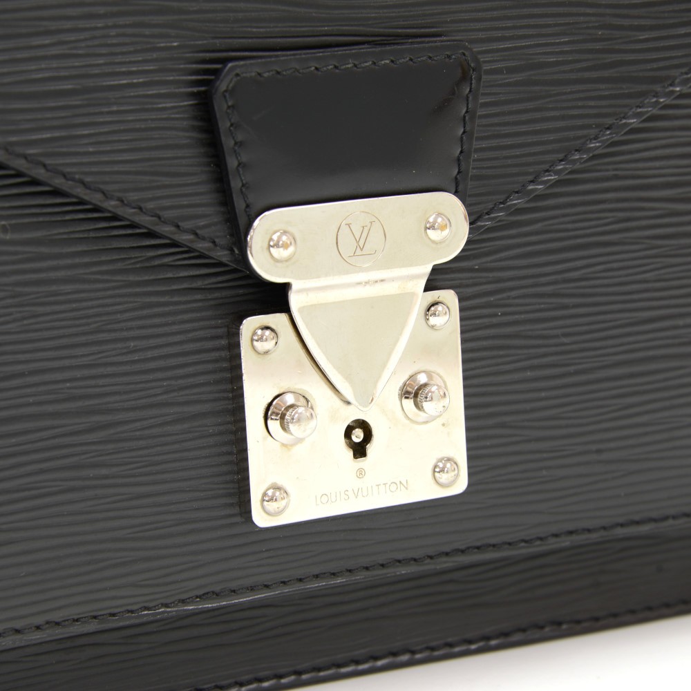 LOUIS VUITTON Epi Monceau Hand Bag Black M52122 LV Auth th2099