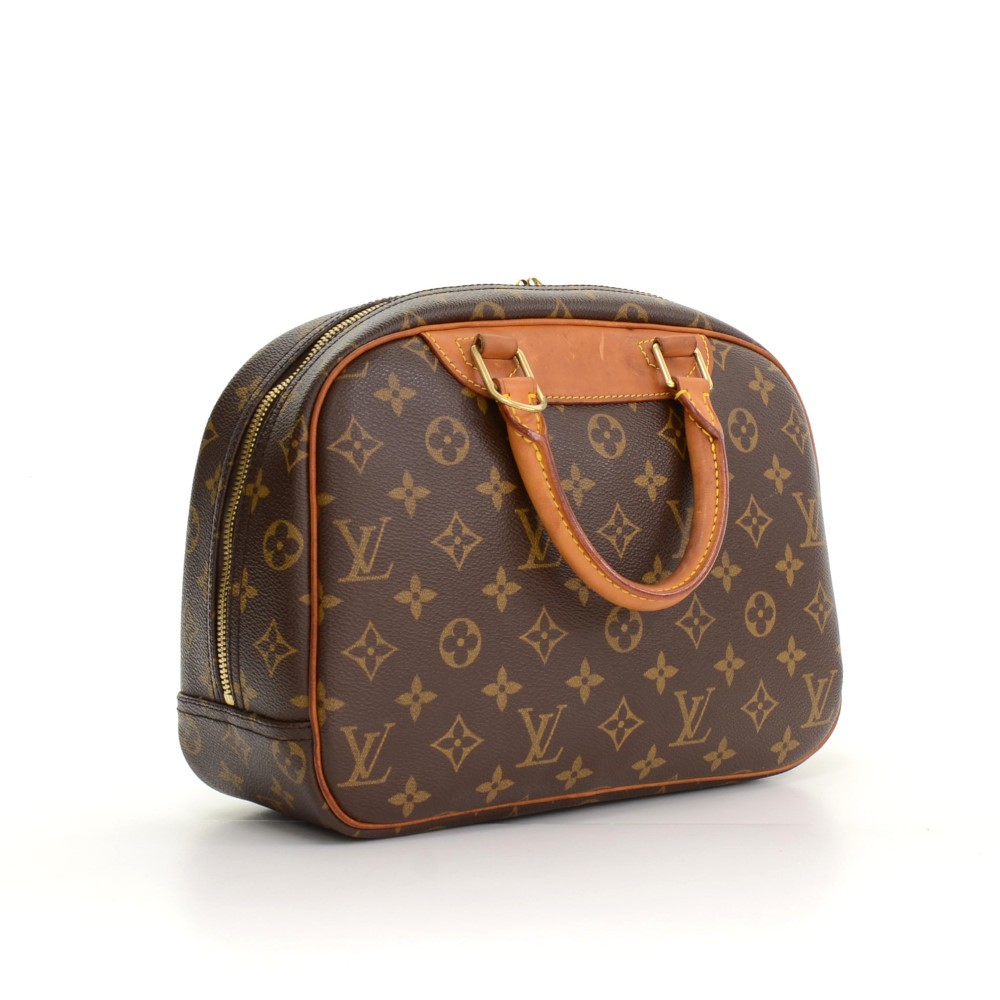 Louis Vuitton Trouville Hand Bag Monogram Leather Brown www.unae