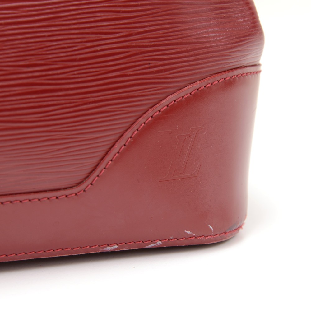 Authentic LOUIS Vuitton Bagatelle Epi Leather Rubis GM #083115-745