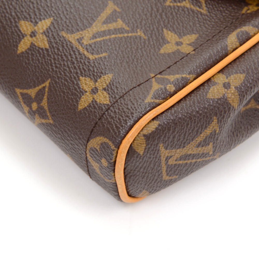 Louis Vuitton Monogram Pochette Beverly Shoulder Bag M40122 Brown PVC  Leather Ladies LOUIS VUITTON