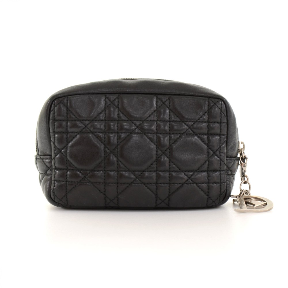 Lady dior leather clutch bag Dior Black in Leather - 27545918