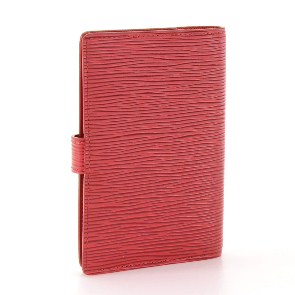 Hermès Agenda Cover Red Leather Wallet (Pre-Owned)