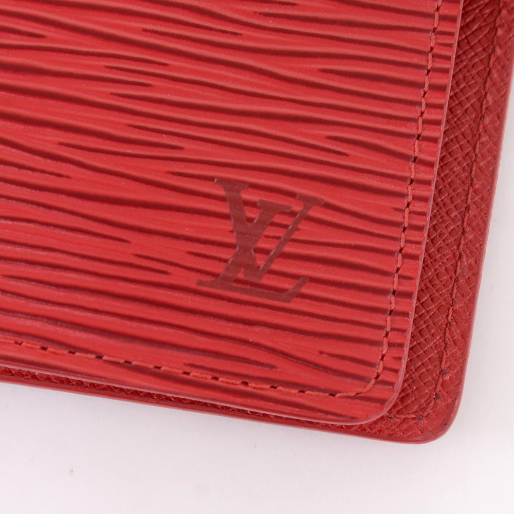 Louis Vuitton Red Epi Leather Small Ring Agenda PM 24lz510s