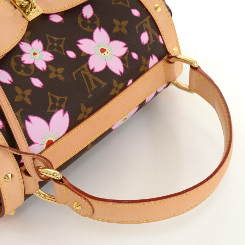 Louis Vuitton Monogram Sac Retro PM Cherry Blossom Brown Camel Handbag 51