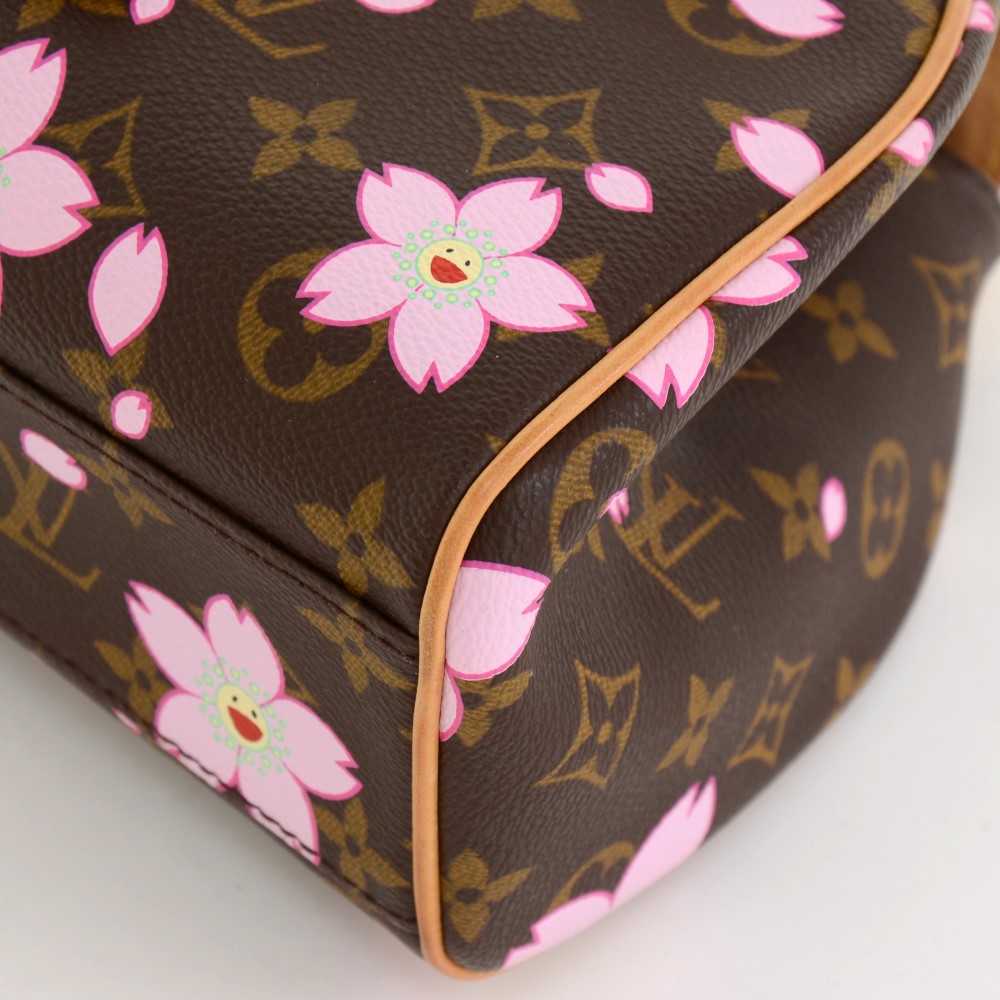 Louis Vuitton, Bags, Louis Vuitton M922 Monogram Cherry Blossom Sacretro  Hand Bag Browngoldhw