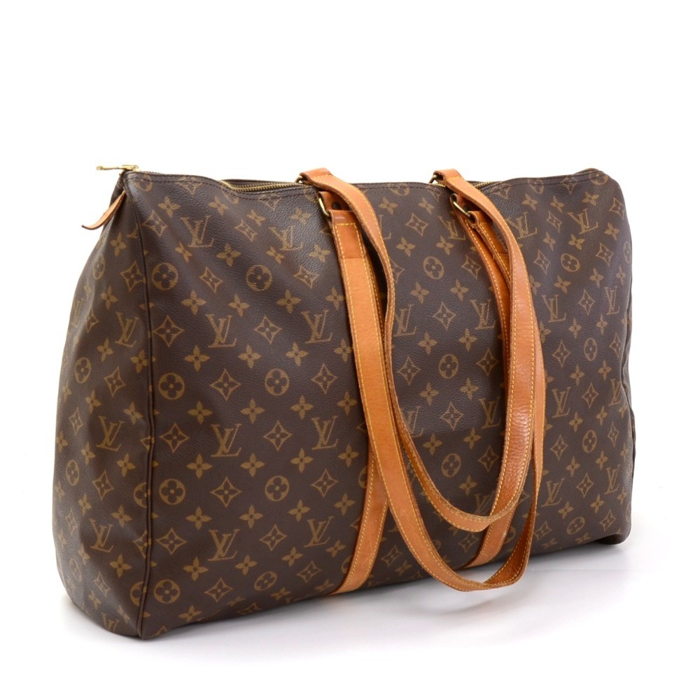 Monogram - Sac de voyage Louis Vuitton Flanerie en toile monogram marron et  cuir naturel - M41526 – x Louis Vuitton 1 - Boston - Louis - Hand - Bag -  30 - Speedy - Vuitton - Bag