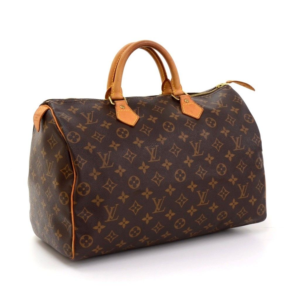 Louis Vuitton, Bags, Auth Louis Vuitton Speedy 35 Bag Monogram Large