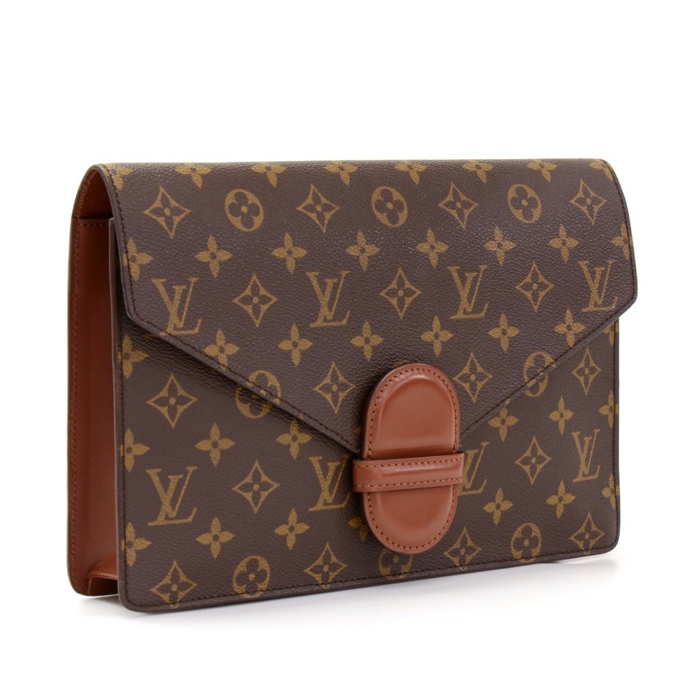Authentic LOUIS VUITTON Accessory Pouch Monogram Canvas Brown Vintage  Collectible Clutch LV AR0977 Made in France 1997